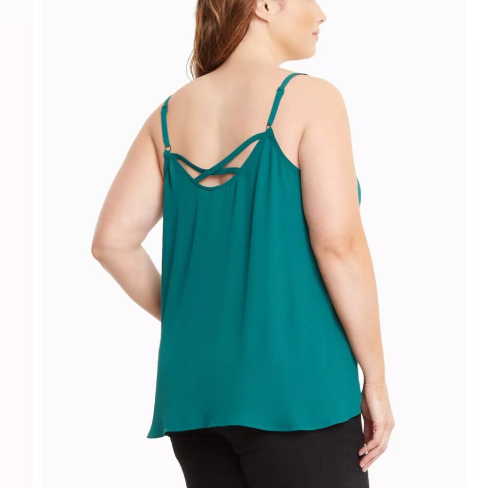 NWT Torrid Pleated Front Georgette Cami Top - Picture 2 of 4